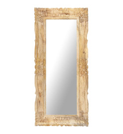 Miroir 110x50 cm Bois de manguier massif