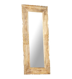 Miroir 110x50 cm Bois de manguier massif