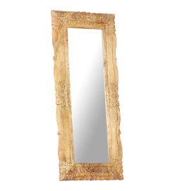 Miroir 110x50 cm Bois de manguier massif