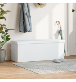 Banc de rangement pliable blanc PVC