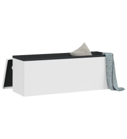 Banc de rangement pliable blanc PVC