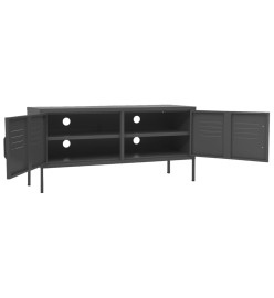 Meuble TV Anthracite 105x35x50 cm Acier