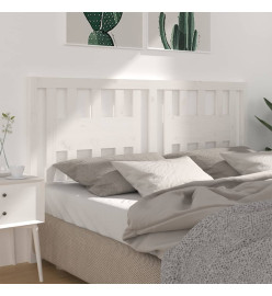 Tête de lit Blanc 146x4x100 cm Bois massif de pin