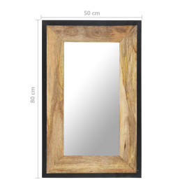 Miroir 80x50 cm Bois de manguier massif