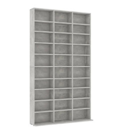 Armoire à CD Gris béton 102x16x177,5 cm Bois d'ingénierie