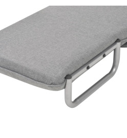 Fauteuil pivotant et canapé-lit Gris clair Tissu