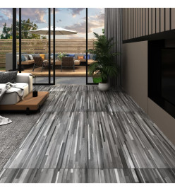 Planche de plancher PVC autoadhésif 5,21 m² 2 mm Gris rayé