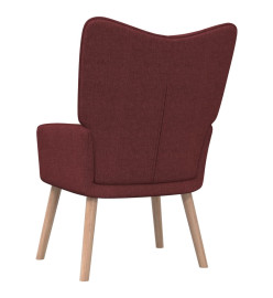 Chaise de relaxation avec tabouret Rouge bordeaux Tissu