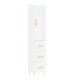 Buffet haut Blanc 34,5x34x180 cm Bois d'ingénierie