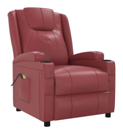 Fauteuil de massage électrique Rouge bordeaux Similicuir