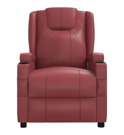 Fauteuil de massage électrique Rouge bordeaux Similicuir