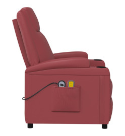 Fauteuil de massage électrique Rouge bordeaux Similicuir