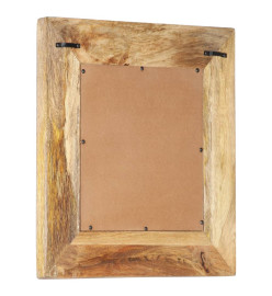 Miroir sculpté à la main 50x50x2,6 cm Bois de manguier solide