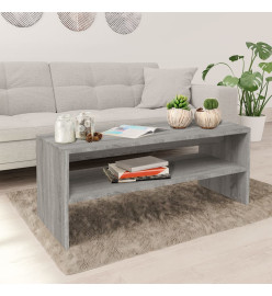 Table basse Sonoma gris 100x40x40 cm Bois d'ingénierie