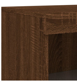 Buffet avec lumières LED chêne marron 181,5x37x100 cm