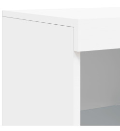 Buffet avec lumières LED blanc 181,5x37x100 cm
