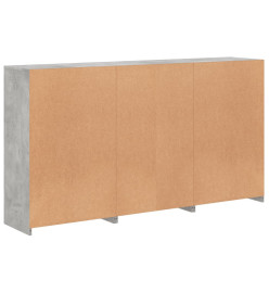 Buffet avec lumières LED gris béton 181,5x37x100 cm