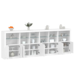 Buffet avec lumières LED blanc 283x37x100 cm