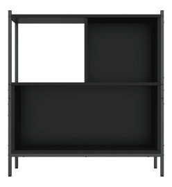 Bibliothèque noir 72x28x77,5 cm bois d'ingénierie