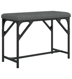 Banc à manger gris foncé 62x32x45 cm acier et tissu