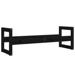 Porte-pneus Noir 120x40x40 cm Bois de pin massif