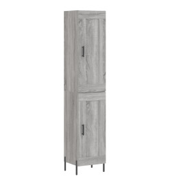 Buffet haut Sonoma gris 34,5x34x180 cm Bois d'ingénierie
