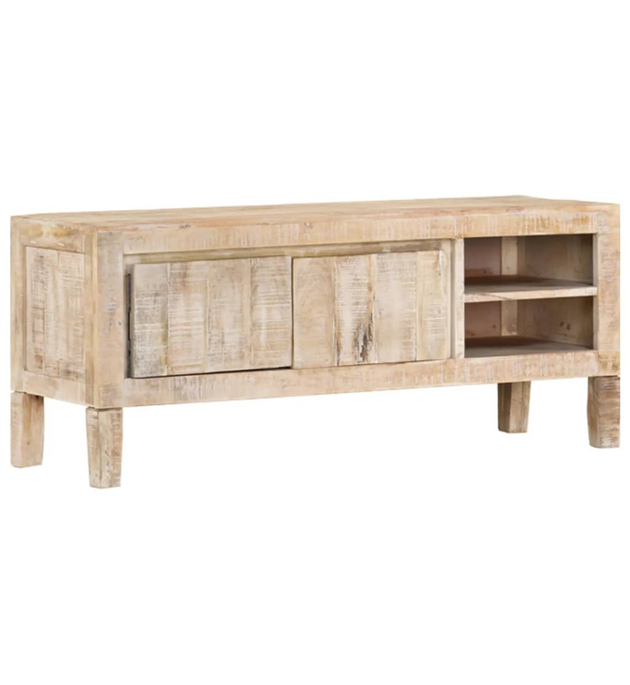 Meuble TV 110x35x46 cm bois massif de manguier