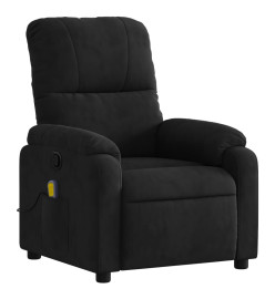 Fauteuil inclinable de massage noir tissu microfibre