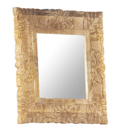 Miroir 50x50 cm Bois de manguier massif