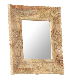 Miroir 50x50 cm Bois de manguier massif