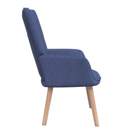 Chaise de relaxation Bleu Tissu