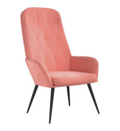 Chaise de relaxation Rose Velours