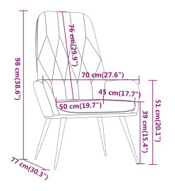 Chaise de relaxation Rose Velours