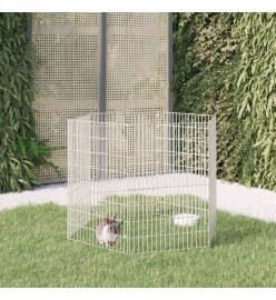 Cage à lapin 6 panneaux 54x80 cm Fer galvanisé