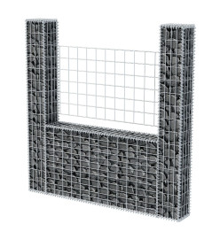 Panier de gabion en forme de U Acier galvanisé 160x20x150 cm