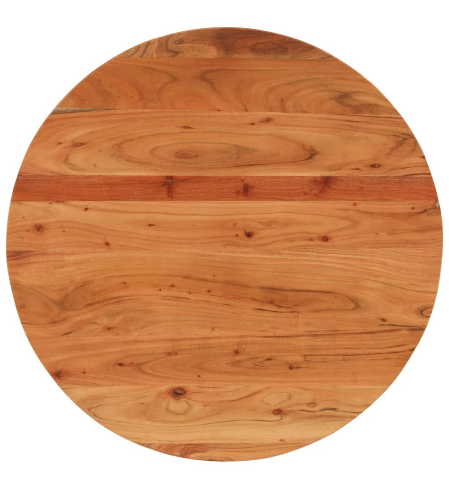 Dessus de table Ø80x2,5 cm rond bois massif d'acacia