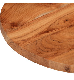 Dessus de table Ø50x3,8 cm rond bois massif d'acacia