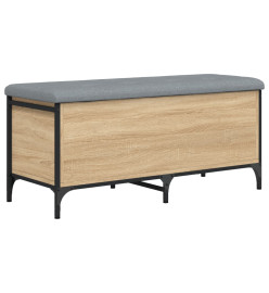 Banc de rangement chêne sonoma 102x42x45 cm bois d'ingénierie