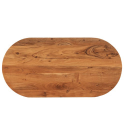 Dessus de table 80x40x3,8 cm ovale bois massif d'acacia