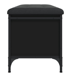 Banc de rangement noir 102x42x45 cm bois d'ingénierie