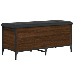 Banc de rangement chêne marron 102x42x45 cm bois d'ingénierie