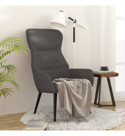 Chaise de relaxation Gris foncé Tissu