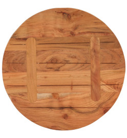 Dessus de table Ø50x2,5 cm rond bois massif d'acacia