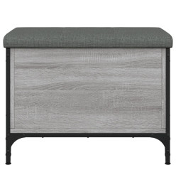 Banc de rangement sonoma gris 62x42x45 cm bois d'ingénierie