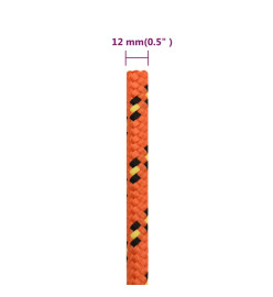 Corde de bateau Orange 12 mm 250 m Polypropylène