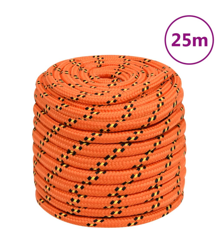 Corde de bateau Orange 16 mm 25 m Polypropylène