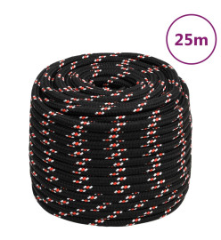 Corde de bateau Noir 16 mm 25 m Polypropylène