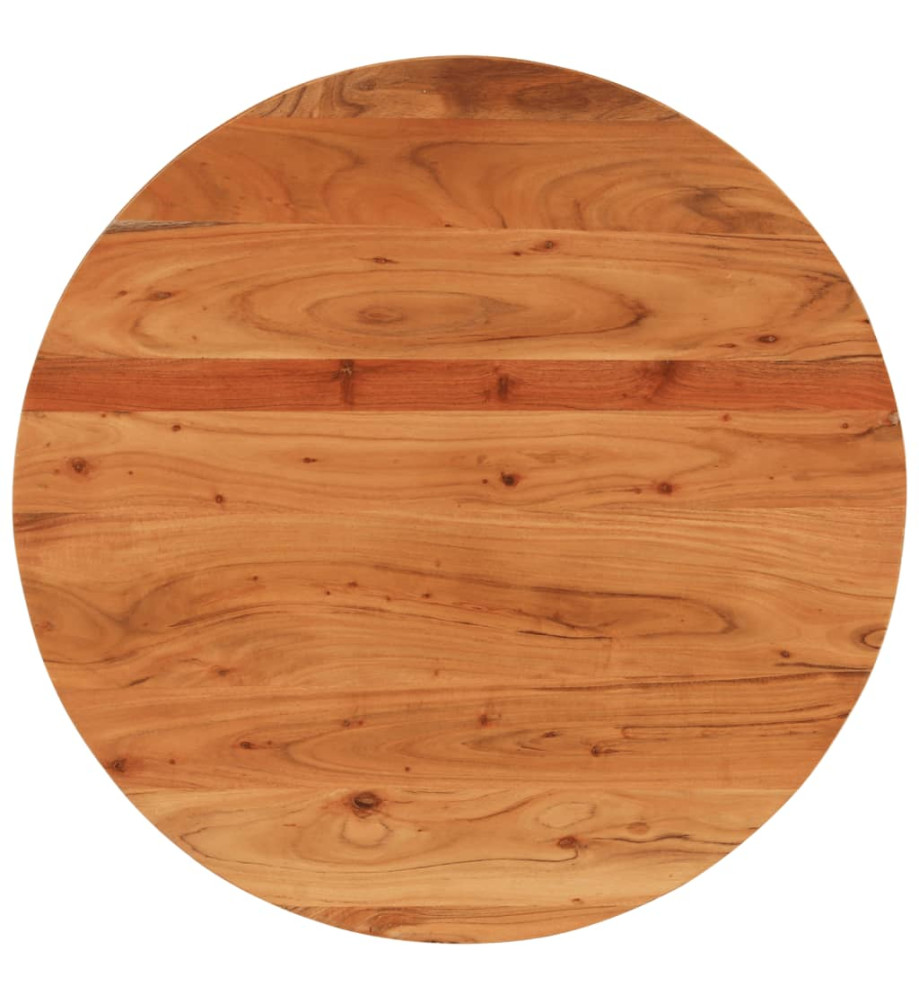 Dessus de table Ø70x3,8 cm rond bois massif d'acacia