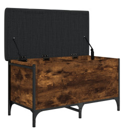 Banc de rangement chêne fumé 82x42x45 cm Bois d'ingénierie