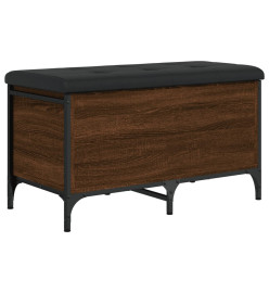 Banc de rangement chêne marron 82x42x45 cm Bois d'ingénierie